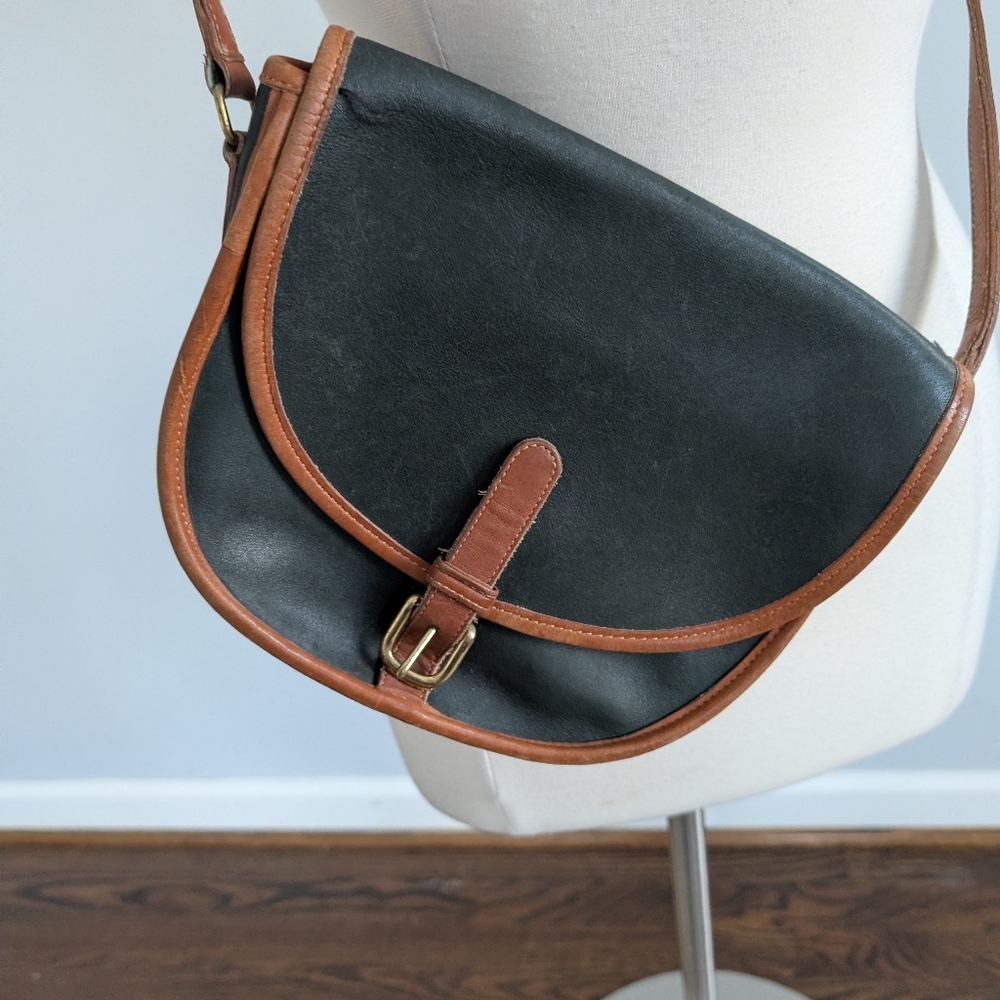 Vintage Women's Coach Leather Riding Saddle Bag Crossbody - Picture 2 of 9